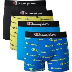 Champion Boys' Everyday Active Stretch Boxer Briefs Tagless 4-Pack Medium